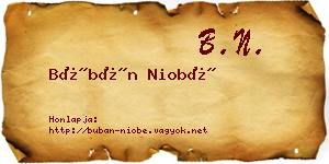 Búbán Niobé névjegykártya